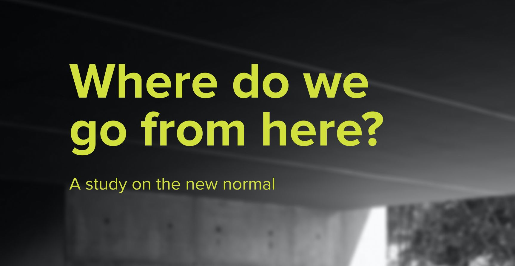 Where do we go from here?